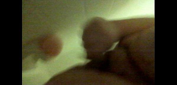  Fat faggot deepthroats dildo in shower